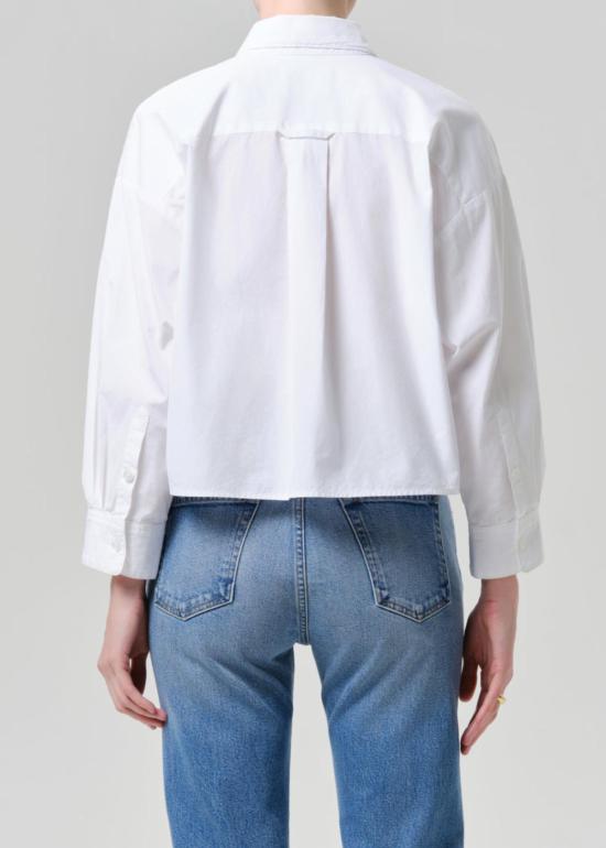  씨오에이치 블라우스 Coh Petit Ami Poplin Shirt Optic White - COH