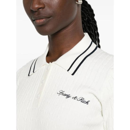 26FW 스포티앤리치 폴로 티셔츠 TO06875326WH WHITE - SPORTY & RICH