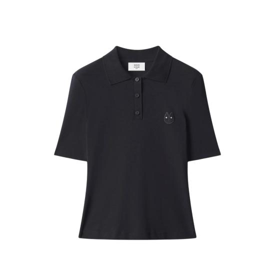26FW 메종키츠네 폴로 티셔츠 MRWJL02KJ7035 BLACK
