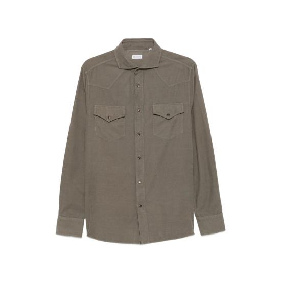 26FW 브루넬로 쿠치넬리 셔츠 ML6884008 C6070 GREEN