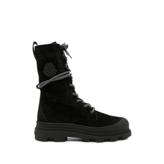 26FW 몽클레어 베라 하이 스웨이드 시어링 레이스업 부츠 M7542 4F001 00 999 BLACK