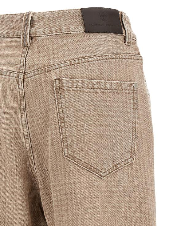  브루넬로 쿠치넬리 데님 팬츠 LDMP95PP4008C9816 BEIGE - BRUNELLO CUCINELLI
