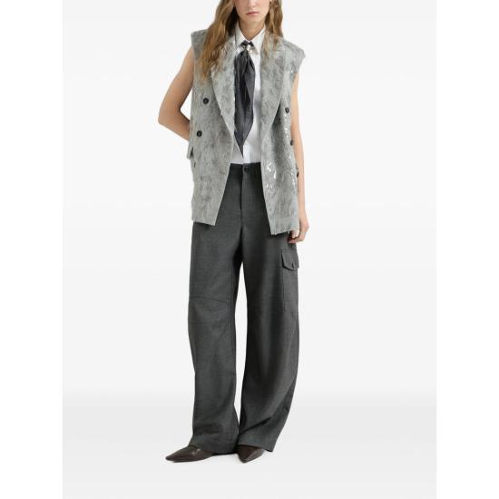 26FW 브루넬로 쿠치넬리 팬츠 MB199P9356 C3260 GRAY - BRUNELLO CUCINELLI