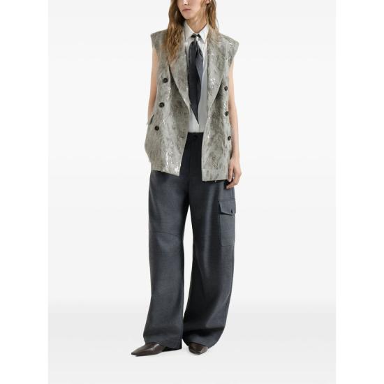 26FW 브루넬로 쿠치넬리 팬츠 MB199P9356 C3260 GRAY - BRUNELLO CUCINELLI