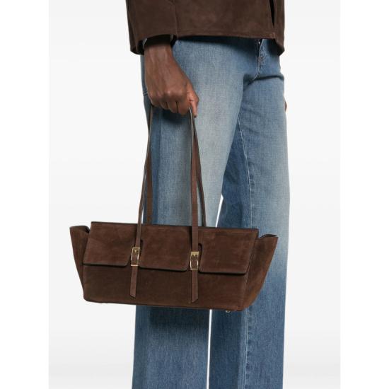 26FW 엘렘 토트백 LE BATEAU LARG SUEDE BROWN - ELLEME