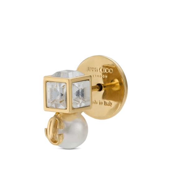 26FW 지미추 이어링 JC PEARL CUBE FTA GOWCR GOLD - JIMMY CHOO