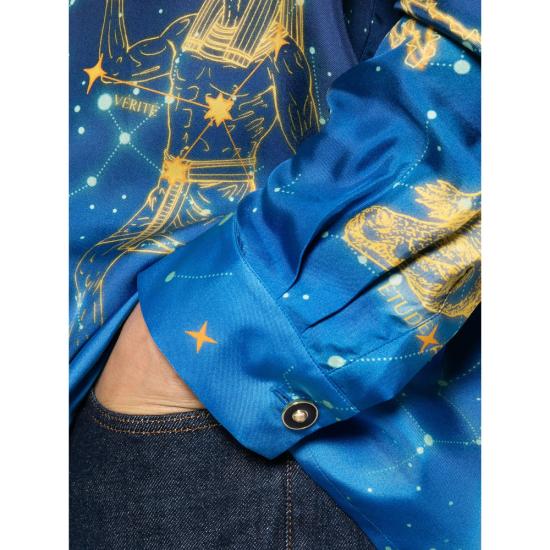 26FW 카사블랑카 셔츠 PF26 SH 006 03 ASTRO BLUE - CASABLANCA