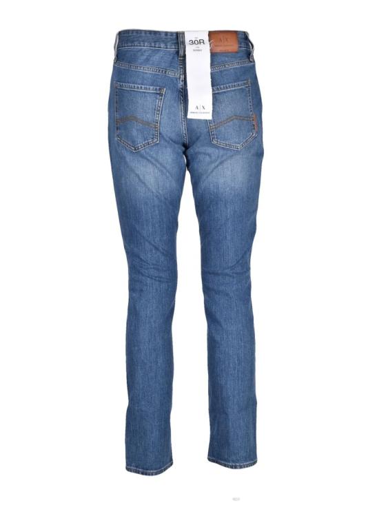 25FW 알마니 데님 스키니핏  진, 5포켓 디자인 및 지퍼 여밈 - ARMANI