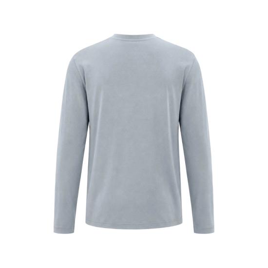 26FW 휴고보스 콘트라스트 로고 스트레치 코튼 롱 슬리브 티셔츠 50506365 026 GRAY - HUGO BOSS