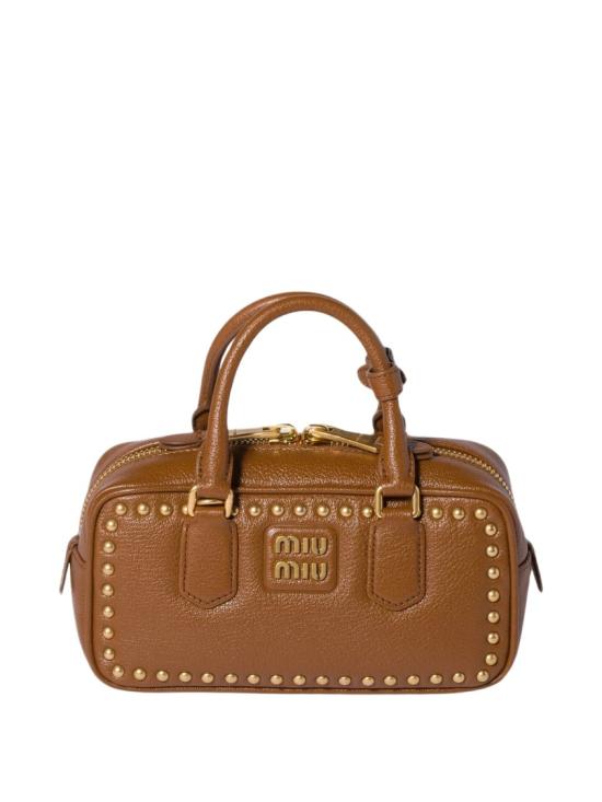 26FW 미우미우 아르카디 로고 토트백 5BB142 2ZSQ Brown