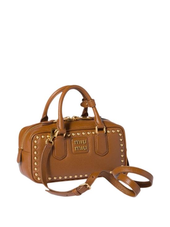 26FW 미우미우 아르카디 로고 토트백 5BB142 2ZSQ Brown - MIU MIU