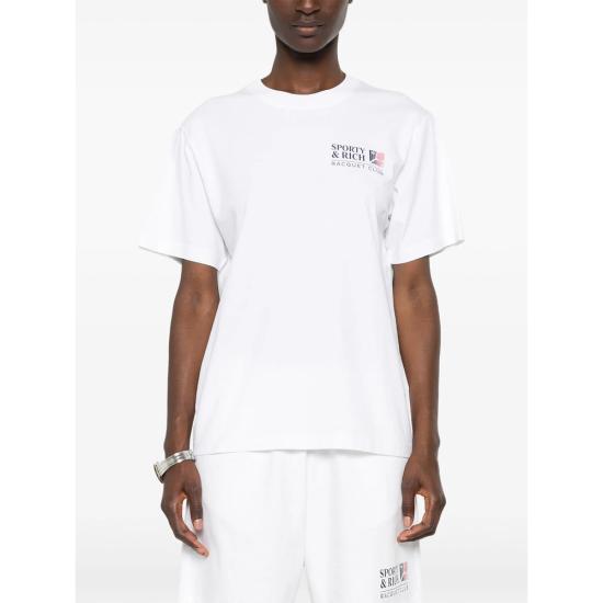 26FW 스포티앤리치 폴로 티셔츠 TO119710431WH WHITE - SPORTY & RICH