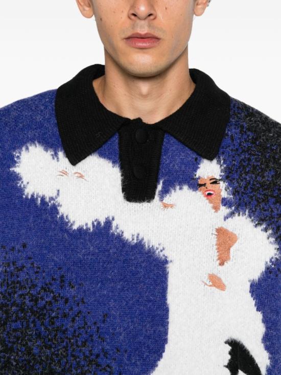 26FW 하우스 오브 에러스 니트웨어 HEFW26SW017070171 Blue - HOUSE OF ERRORS