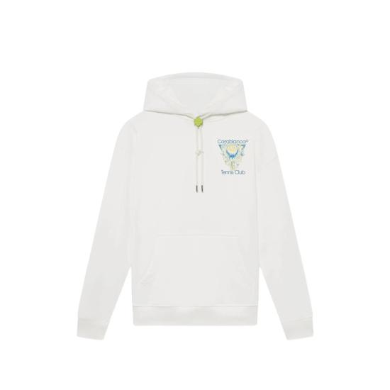 26SS 카사블랑카 후드 티셔츠 SP26 JTP 292 01 TENNI WHITE