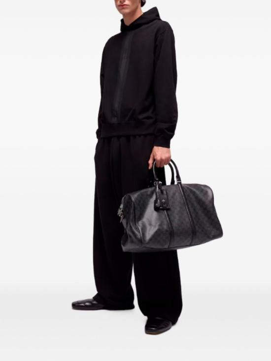 26FW 구찌 웹 코튼 후드 스웨트셔츠 웹 코튼 후드 스웨트셔츠 A0094VXJH5T1152 Black - GUCCI