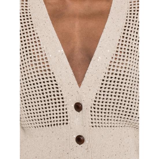 26SS 브루넬로 쿠치넬리 니트웨어 MDV762106 C069 BEIGE - BRUNELLO CUCINELLI
