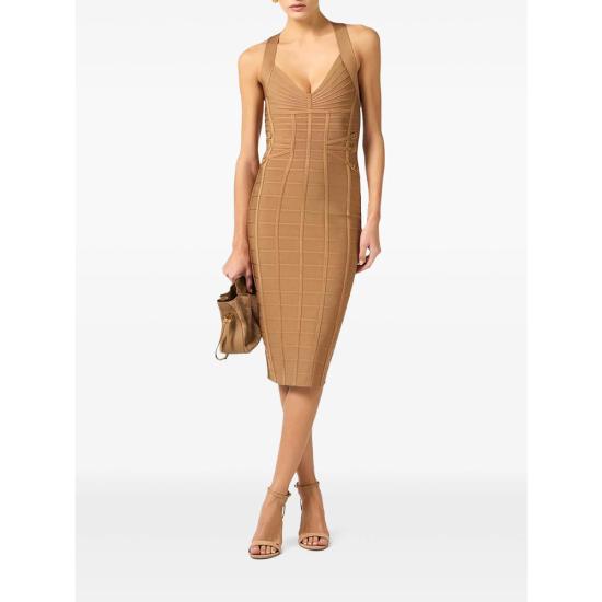 26SS 엘리자베타프랜치 원피스 AM24D62E2 AI6 BROWN - ELISABETTA FRANCHI