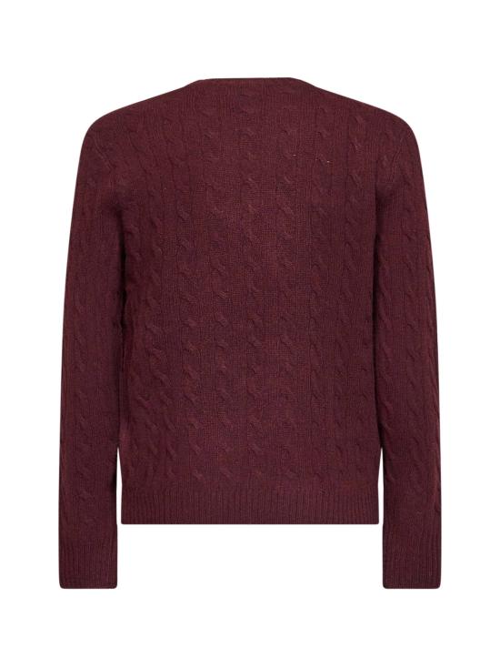 26FW 폴로 랄프로렌 케이블 니트 스웨터 710876762 011 BURGUNDY - POLO RALPH LAUREN
