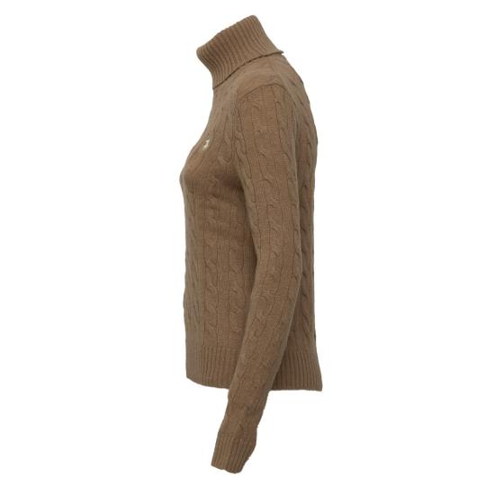 26FW 폴로 랄프로렌 울 캐시미어 케이블 니트 터틀넥 211888686006 Brown - POLO RALPH LAUREN