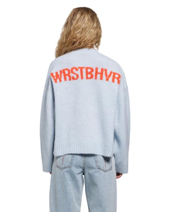26FW 워스트비헤이버 니트웨어 U2326GT 1 White - WRSTBHVR