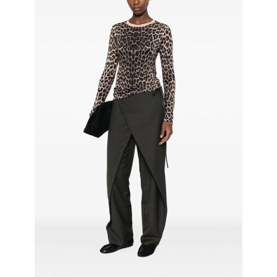 26FW 베이스레인지 폴로 티셔츠 TTLS CI LONG SLEEV LEOPA BROWN - BASERANGE