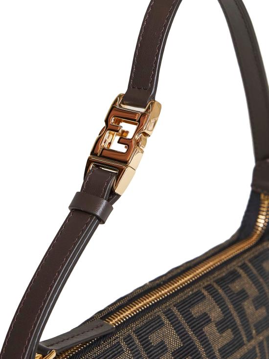 26FW 펜디 바니티 FF 자카드 스몰 파우치 8BS124B17AF14YN BROWN - FENDI