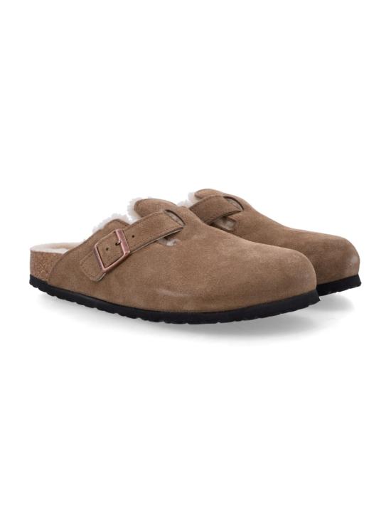 26FW 버켄스탁 보스턴 시어링 스웨이드 뮬 보스턴 시어링 스웨이드 뮬 1032432DARK TEA Brown - BIRKENSTOCK