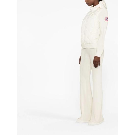 26FW 캐나다구스 하이브리지 휴론 퀼티드 니트 후드 6800L 9467 WHITE - CANADA GOOSE