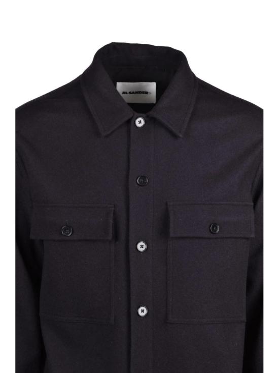 25FW 질샌더 긴팔 셔츠 블랙 버진 울 - JIL SANDER