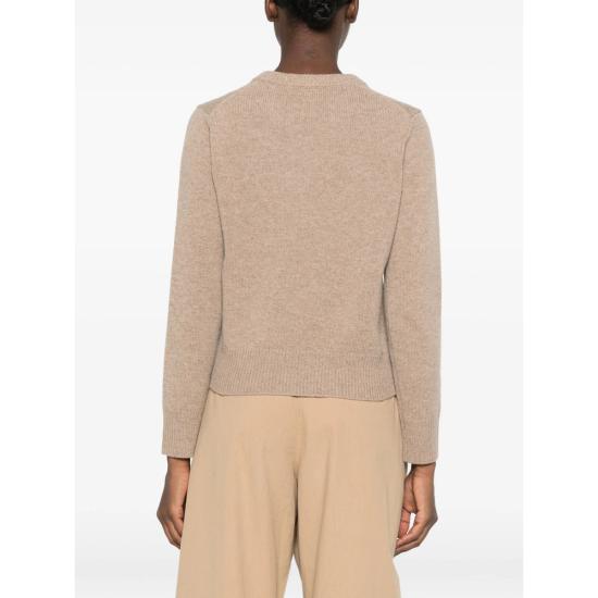 26FW 메종키츠네 폭스 헤드 인타르시아 메리노 스웨터 NW00808KM0329 TAMEB BEIGE - MAISON KITSUNE