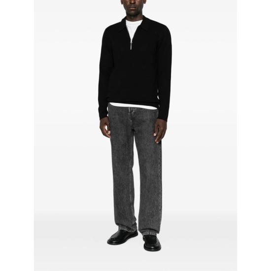 26FW 삼소앤삼소 스웨터 10490 GUNA HALF BLACK - SAMSOE SAMSOE