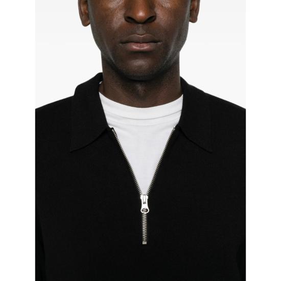 26FW 삼소앤삼소 스웨터 10490 GUNA HALF BLACK - SAMSOE SAMSOE
