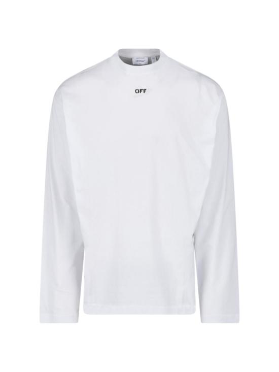 26FW 오프화이트 긴팔 티셔츠 44MAB09CF26J001100WHITE