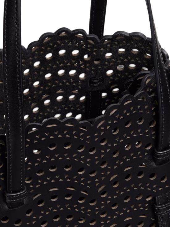 26FW 알라이아 비엔 웨이브 럭스 카프스킨 미나 25 백 AA1S06725I251999 Black - ALAIA