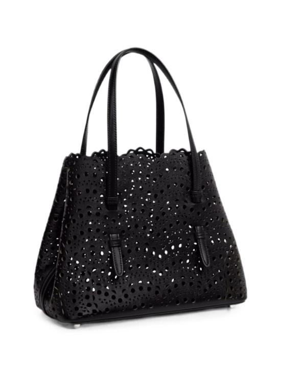 26FW 알라이아 비엔 웨이브 럭스 카프스킨 미나 25 백 AA1S06725I251999 Black - ALAIA