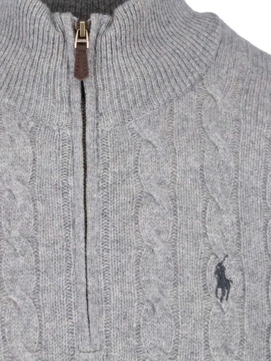 26FW 폴로 랄프로렌 포니 자수 케이블 니트 점퍼 710 876766008 Grey - POLO RALPH LAUREN