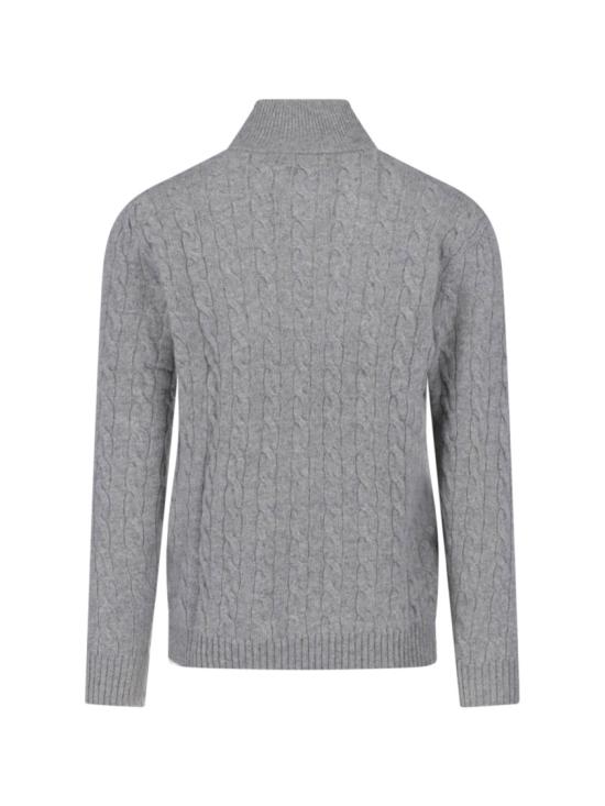 26FW 폴로 랄프로렌 포니 자수 케이블 니트 점퍼 710 876766008 Grey - POLO RALPH LAUREN