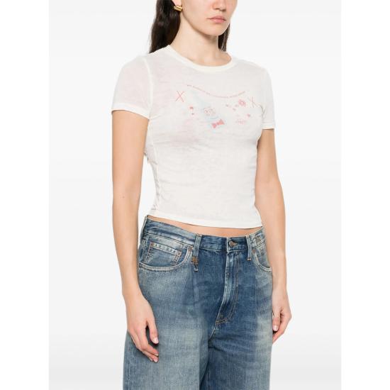 26SS 리던 폴로 티셔츠 792 02WTNT003 VINWH WHITE - RE/DONE