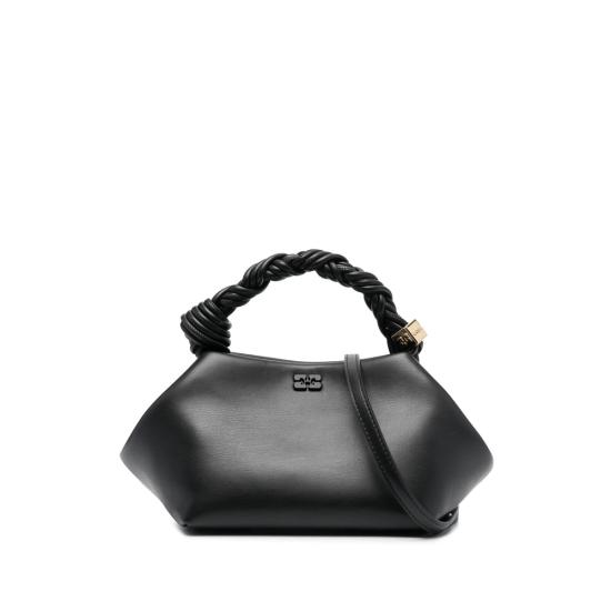 26FW 가니 스몰 레더 보우 토트백 A5241 099 BLACK