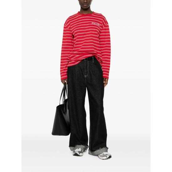 26FW 스포티앤리치 폴로 티셔츠 TO124710326RE RUBWH RED - SPORTY & RICH
