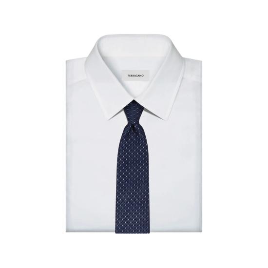 26FW 살바토레 페라가모 넥타이 351443 0794559 BLUSC BLUE - SALVATORE FERRAGAMO