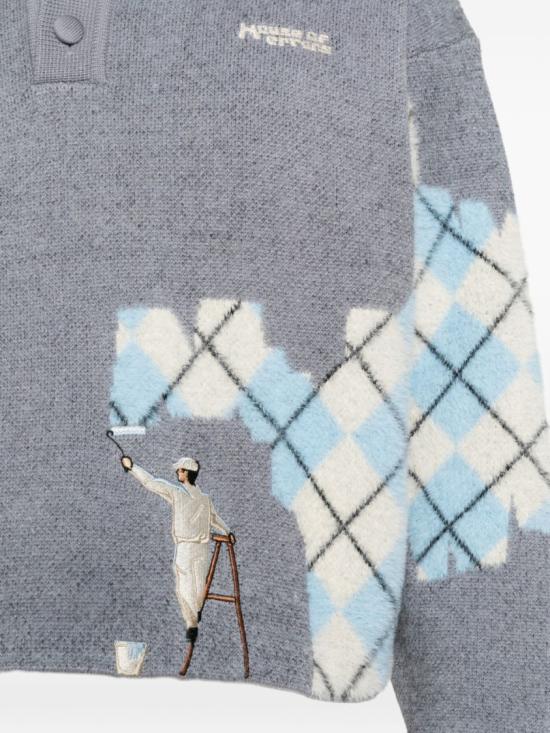 26FW 하우스 오브 에러스 니트웨어 HEFW26SW027088474 Grey - HOUSE OF ERRORS
