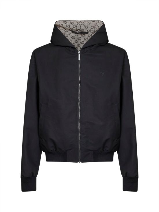 26FW 구찌 체크 코튼 자카드 오버셔츠 재킷 871671ZAUW71000 BLACK