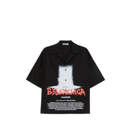 26FW 발렌시아가 셔츠 A001ZP TULA9 1000 BLACK