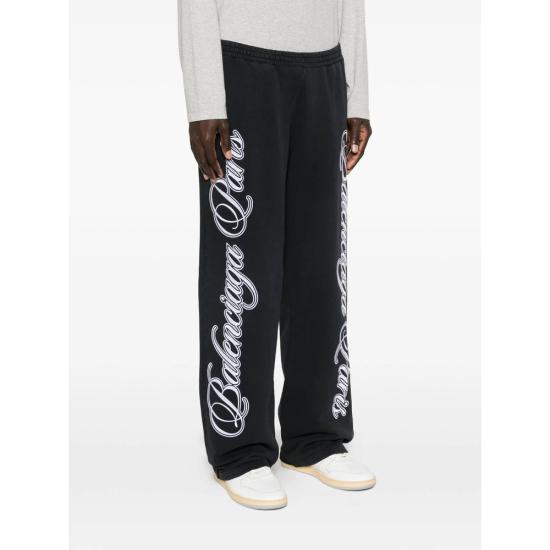 26SS 발렌시아가 커시브 배기 팬츠 846917 TTVM8 6552 BLACK - BALENCIAGA