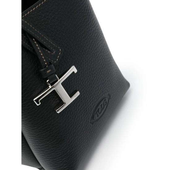25FW 토즈 해머드 레더 미니 토트백 XBWAPAT9000Q RIB999 BLACK - TODS