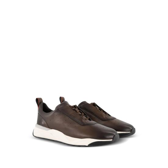 26FW 산토니 스니커즈 MBIM22027BINT GONT50 BROWN - SANTONI