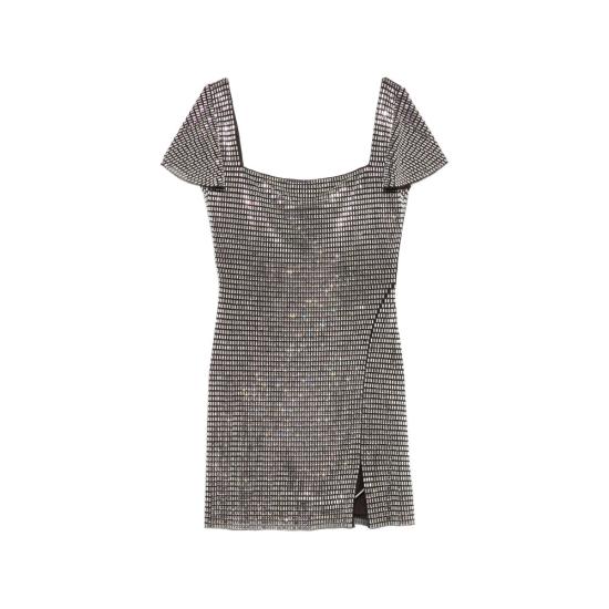 26FW 셀프 포트레이트 원피스 AW26 165S GR GREY SILVER