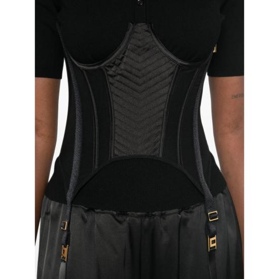 26FW 엘리자베타프랜치 폴로 티셔츠 MK23S67E2 110 BLACK - ELISABETTA FRANCHI
