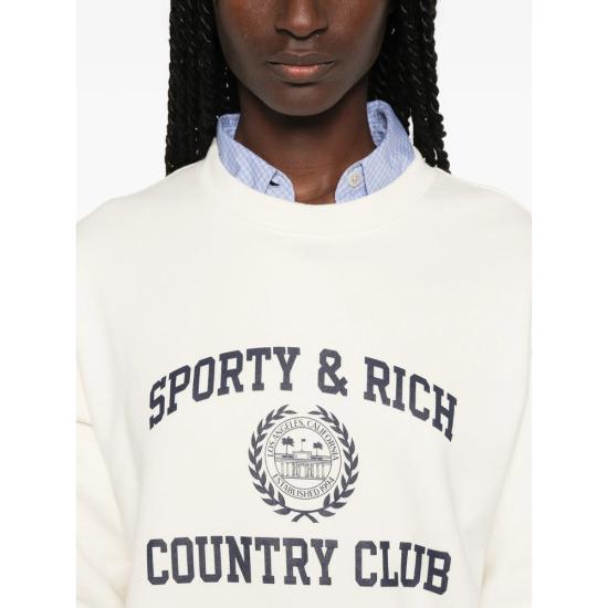 26FW 스포티앤리치 스웨터 ST09876218WH ECRU BEIGE - SPORTY & RICH
